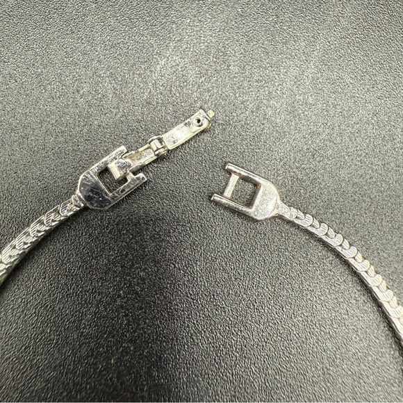 Monet Silver Bar Choker Collar Necklace - Picture 5 of 12